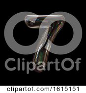 Poster, Art Print Of Soap Bubble Number 7 On A Black Background