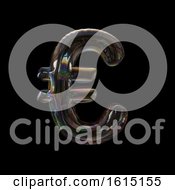 Clipart Of A Soap Bubble Euro Currency Symbol On A Black Background Royalty Free Illustration by chrisroll