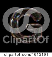 Soap Bubble Capital Letter G On A Black Background