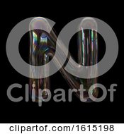 Soap Bubble Capital Letter N On A Black Background