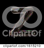 Poster, Art Print Of Soap Bubble Capital Letter Z On A Black Background