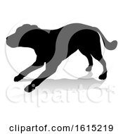 Poster, Art Print Of A Detailed Animal Silhouette Of A Pet Dog