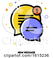 Poster, Art Print Of Icon Of Two Cute Speech Bubbles For New Message Concept
