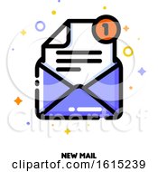 Poster, Art Print Of Icon Of Open Envelope For New Mail Concept