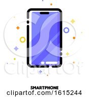 Poster, Art Print Of Icon Of Smartphone With Huge Display With Purple Screen For Gadget Concept