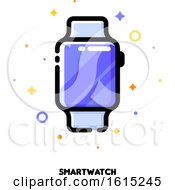 Icon Of Smart Watch For Gadget Concept