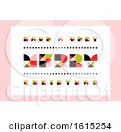 Poster, Art Print Of Minimalistic Merry Christmas Greeting Card With Retro Geometric Lettering