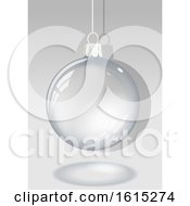 Poster, Art Print Of 3d Clear Glass Christmas Bauble