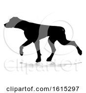 Poster, Art Print Of Dog Silhouette Pet Animal On A White Background