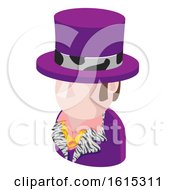 Purple Suit Man Avatar People Icon