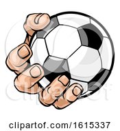 Hand Holding Soccer Ball