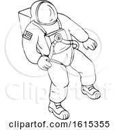 Poster, Art Print Of Black And White Floating Astronaut