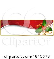 Poster, Art Print Of Christmas Website Banner Header With Holly