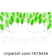 Green Party Balloons Background