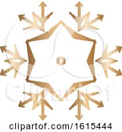 Gold Winter Christmas Snowflake