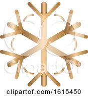 Poster, Art Print Of Gold Winter Christmas Snowflake