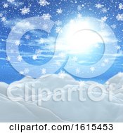 Poster, Art Print Of 3d Christmas Snowy Landscape