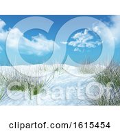 Poster, Art Print Of 3d Snowy Grass Landscape