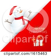 Poster, Art Print Of Christmas Snowman Background