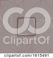 Poster, Art Print Of Abstract Background With A Low Poly Rose Gold Design
