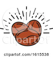 Clipart Of A Coffee Bean Design Royalty Free Vector Illustration