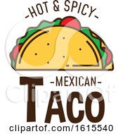 Clipart Of A Taco With Text Royalty Free Vector Illustration