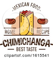 Clipart Of A Chimichanga With Text Royalty Free Vector Illustration