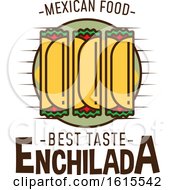 Clipart Of Enchiladas With Text Royalty Free Vector Illustration