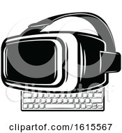 Poster, Art Print Of Computer Keyboard And Virtual Reality Goggles