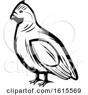 Clipart Of A Black And White Bird Royalty Free Vector Illustration by Vector Tradition SM