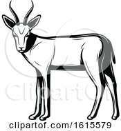 Poster, Art Print Of Black And White Gazelle
