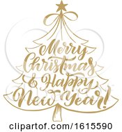 Poster, Art Print Of Merry Christmas And Happy New Year Greeting