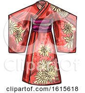 Poster, Art Print Of Sketched Kimono