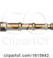Clipart Of A Nautical Telescope Royalty Free Vector Illustration