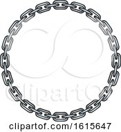 Clipart Of A Chain Frame Royalty Free Vector Illustration