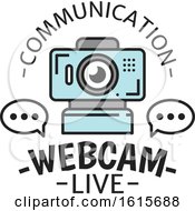 Clipart Of A Web Cam With Text Royalty Free Vector Illustration