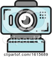 Clipart Of A Web Cam Royalty Free Vector Illustration