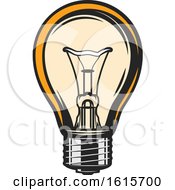 Clipart Of A Light Bulb Royalty Free Vector Illustration
