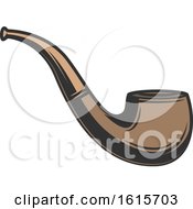 Clipart Of A Tobacco Pipe Royalty Free Vector Illustration