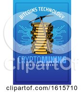 Clipart Of A Cryptomining Digital Currency Design With Bitcoins Royalty Free Vector Illustration