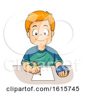 Poster, Art Print Of Kid Boy Class Fidget Toy Illustration