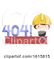 Kid Boy Developer 404 Illustration