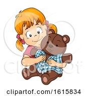 Poster, Art Print Of Kid Girl Dress Toy Bear Illustration