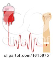 Hand Blood Donate Illustration