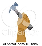 Wooden Hand Hammer Illustration