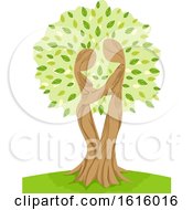 Poster, Art Print Of Tree Hug Illustration
