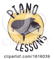 Poster, Art Print Of Piano Lessons Icon Illustration