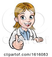 Poster, Art Print Of Thumbs Up Scientist Cartoon Character Sign