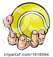 Hand Holding Tennis Ball