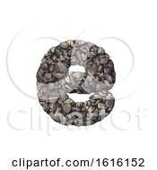 Poster, Art Print Of Gravel Letter E - Lower-Case 3d Crushed Rock Font - Nature Envi On A White Background